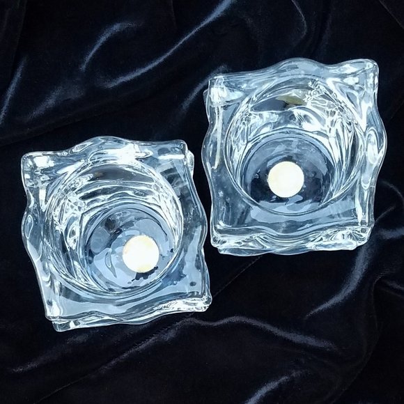 Partylite "Glacier" Cube Candle Holders - Picture 2 of 4